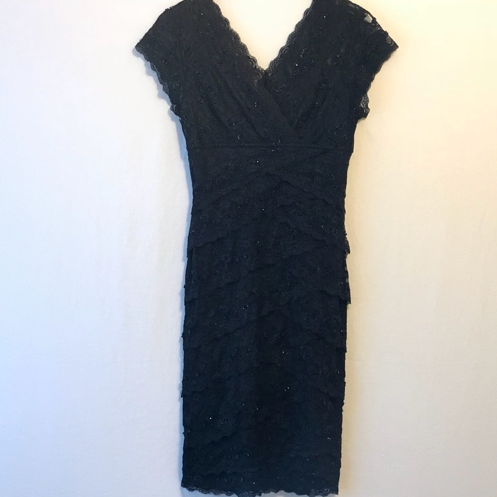 Black sequenced dress